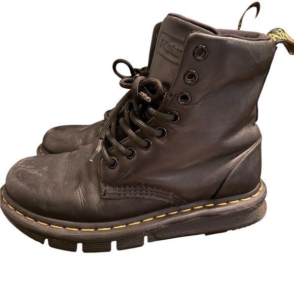 Dr. Martens Big Kids Size 5 / Women’s Size 7 – Classic Black Leather Boots - Picture 4 of 10